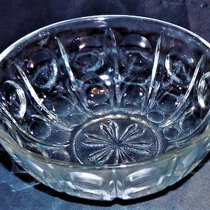 Two Vintage Clear Glass &#39;Bubble&#39; Bowls by Anchor Hocking&#39;s &#39;Fire King&#39; Design