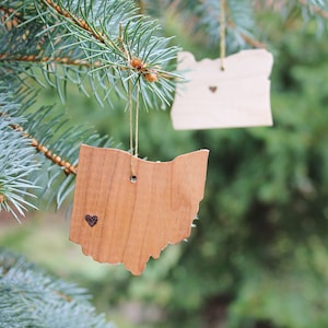 Wooden State Ornaments | Christmas Ornaments | Wooden Ornaments