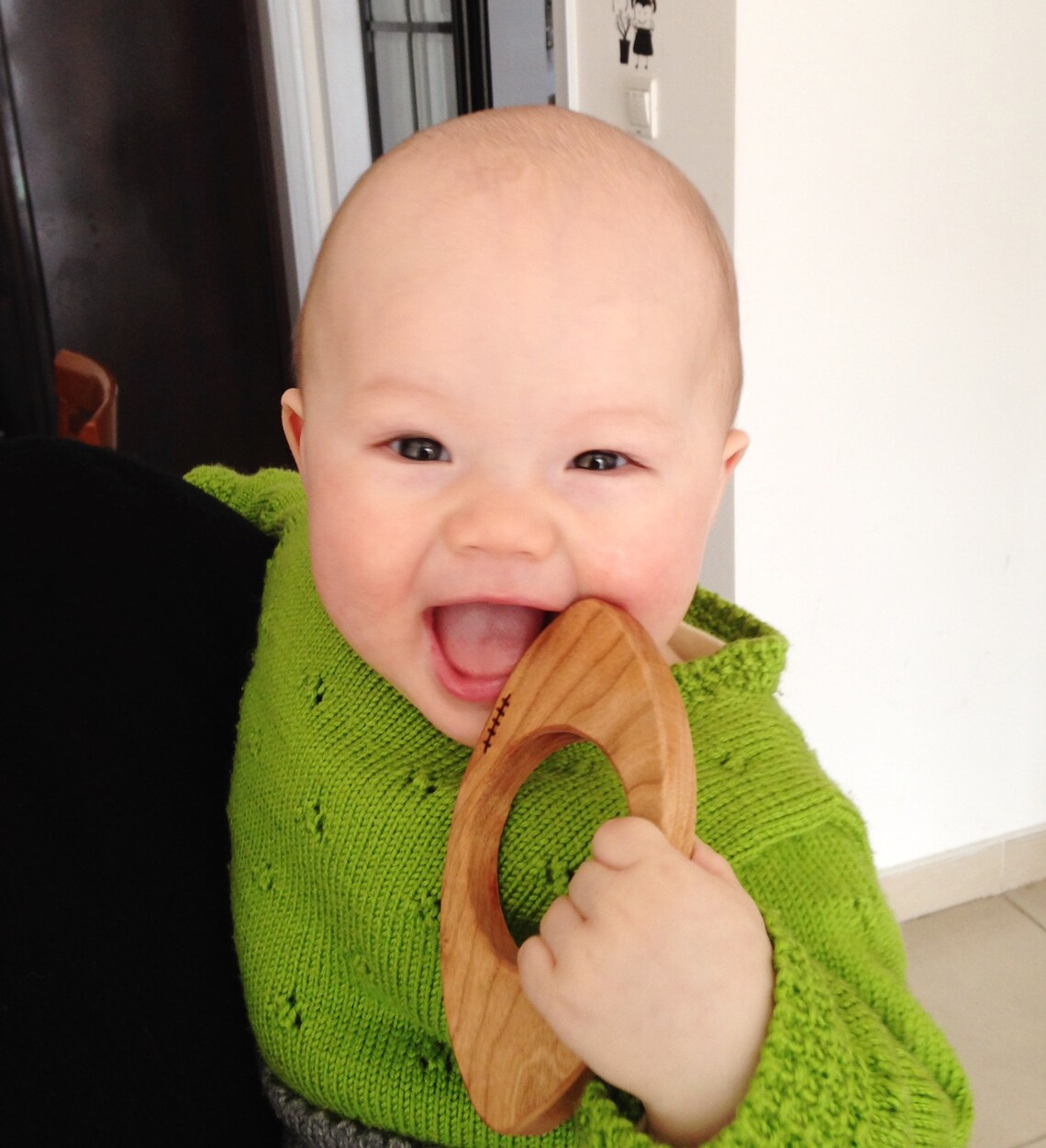 Wooden Football Teether with Football Themed PaciCatcher Etsy