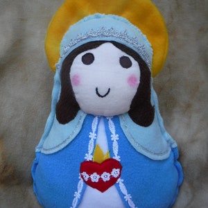 Soft Saint Doll Plush  Immaculate Heart Virgin Mary Toy