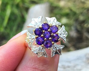 Sterling Silver Amethyst ring 7