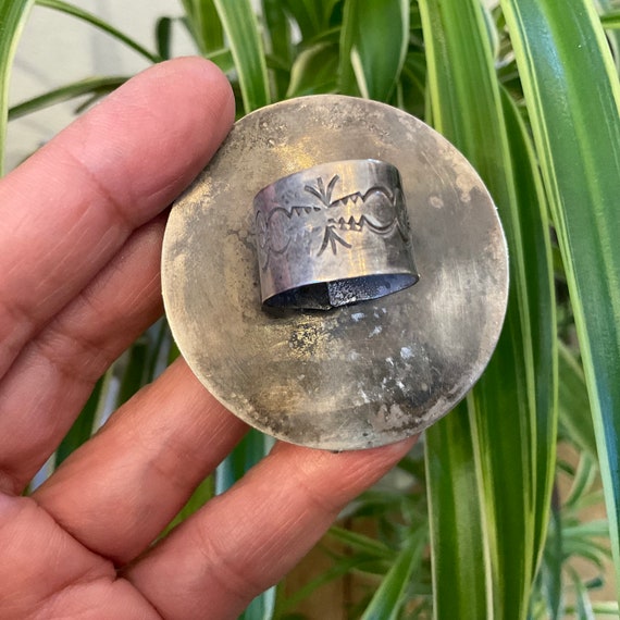 Sterling Silver beaded statement ring bohemian tu… - image 6