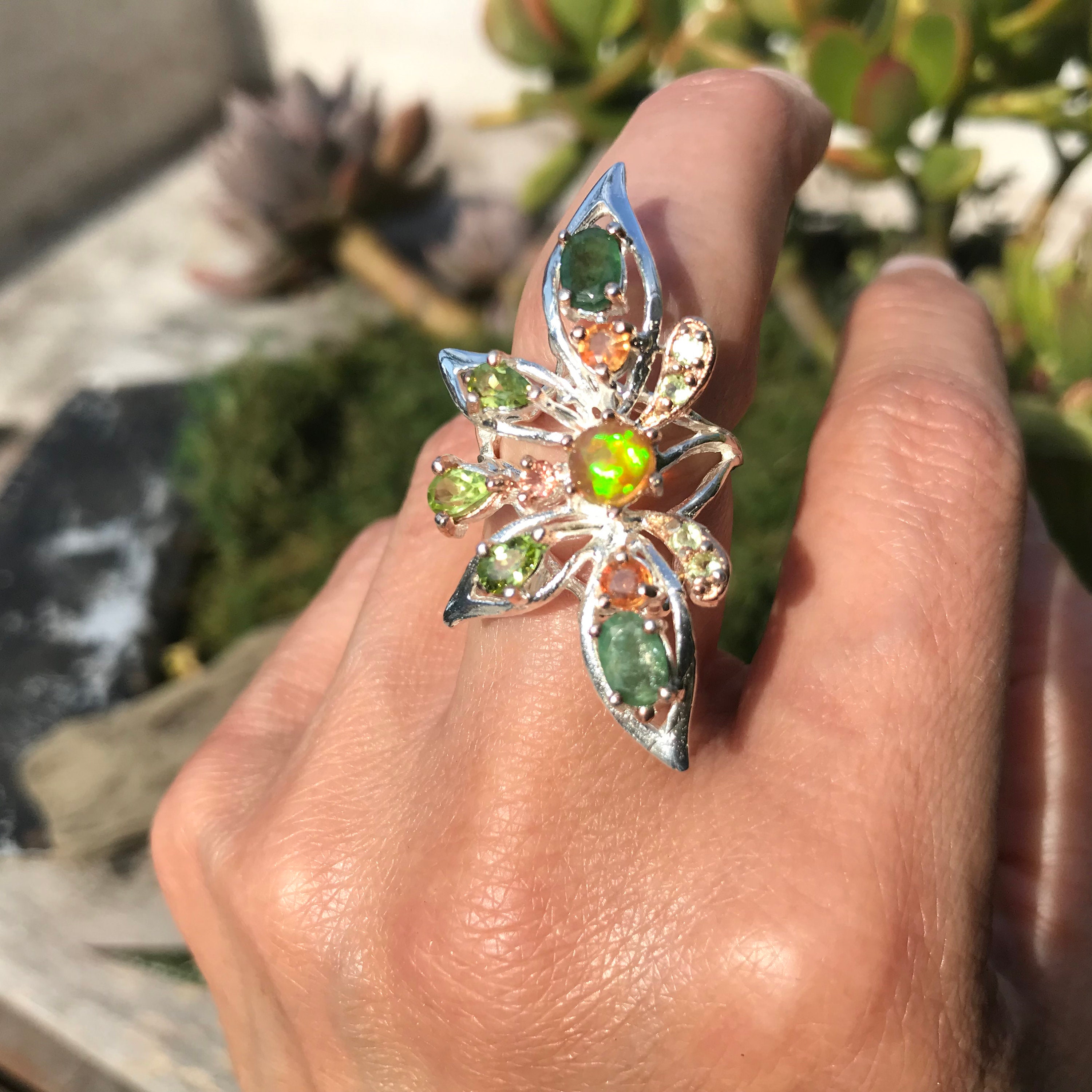 Alilang Butterfly Statement Brooch Pin – Silvery Tone With Opal-Like Stones, Fashion Jewelry - View #8