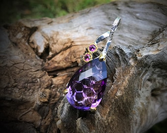 sterling silver Amethyst pendant necklace