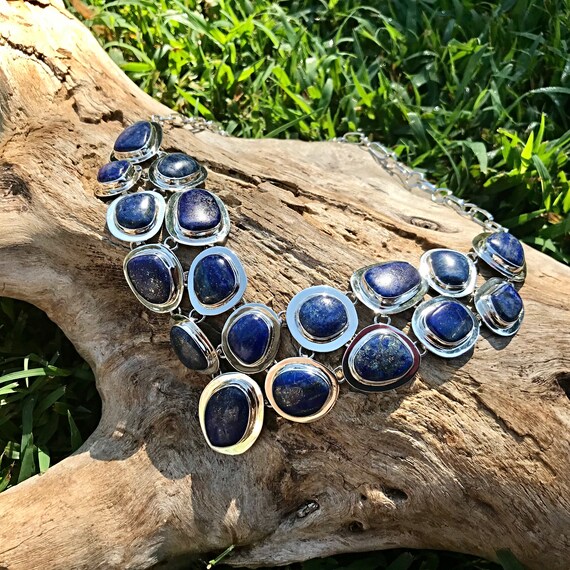 Statement lapis lazuli best sale necklace