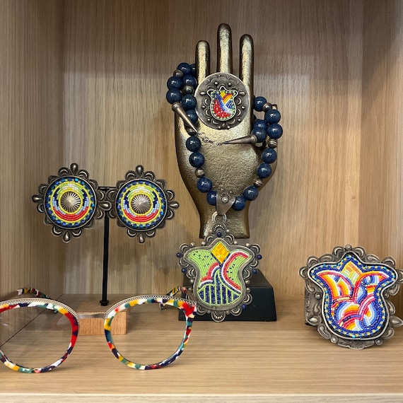 Sterling Silver beaded statement ring bohemian tu… - image 10