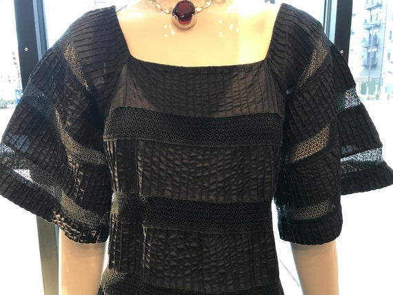 Tachi Castillo Vintage 1970 Maxi Black Dress