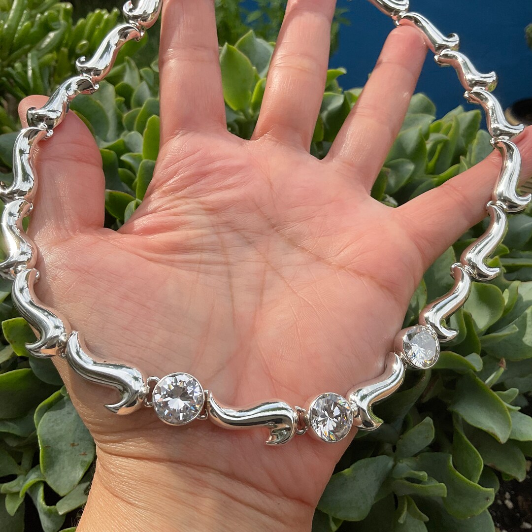 Sterling Silver Vintage Taxco Statement Necklace Collar - Etsy