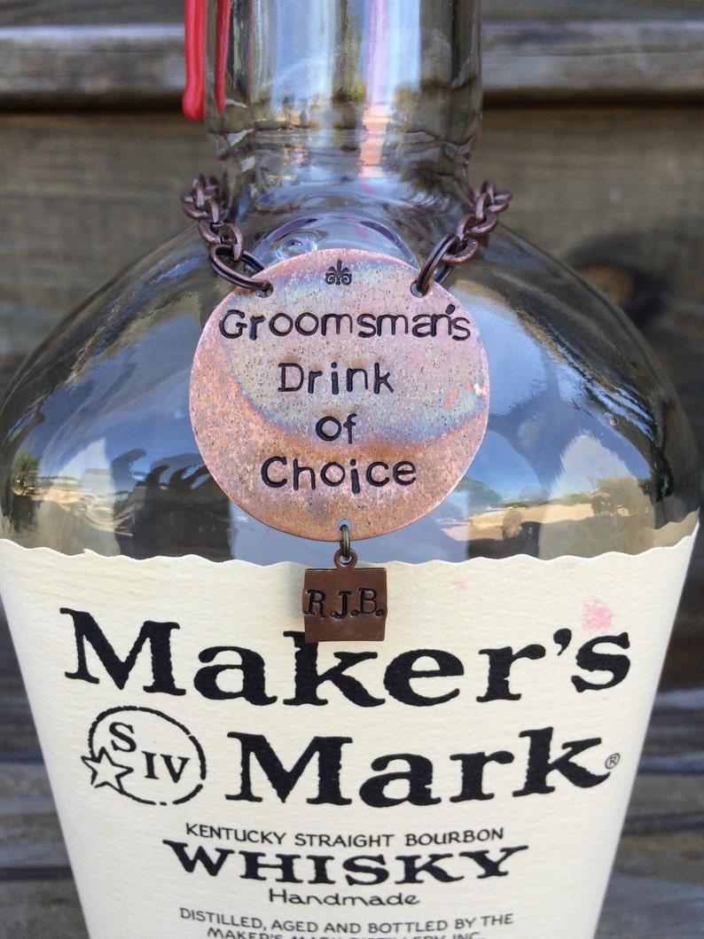 Groomsmen Gift.liquor Decanter Tag Label.copper.groomsmen - Etsy