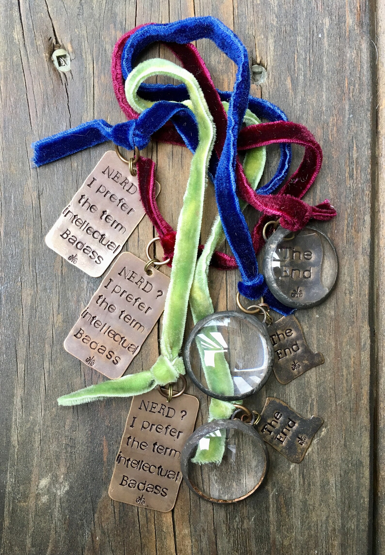 Personalized Bookmark.nerd.intellectual Badass.magnifying | Etsy