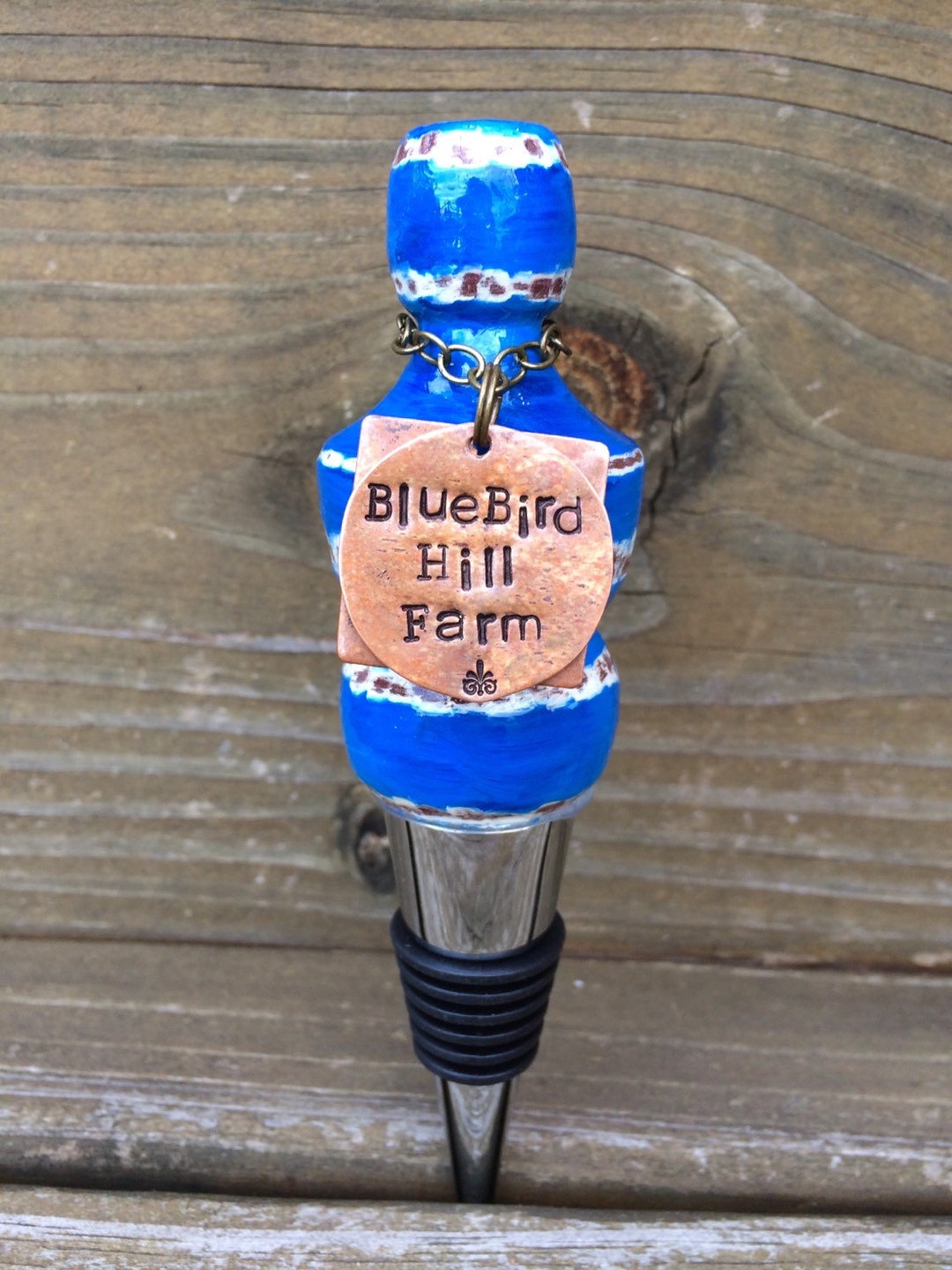 Personalized Custom Wine Stopper.handstamped Message.wine Etsy