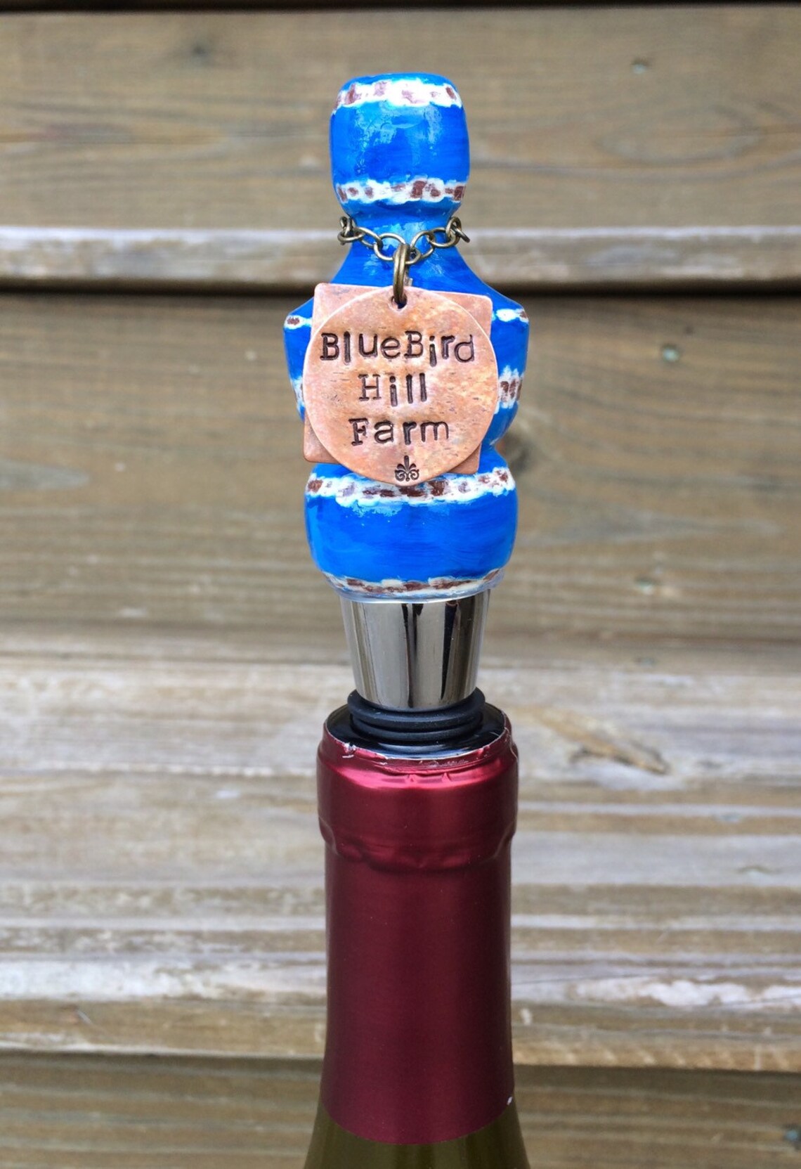 Personalized Custom Wine Stopper.handstamped Message.wine Etsy
