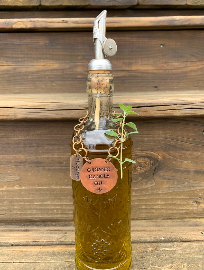 Custom Bottle Tag Label for Olive Oil or Vinegar. Gift for Etsy