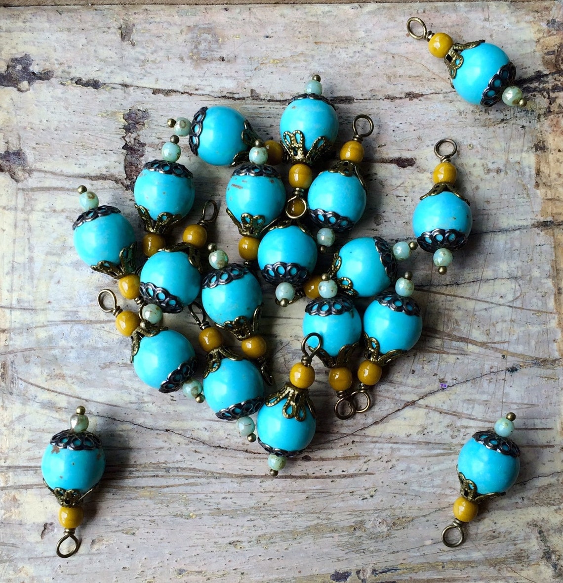 Boho Gypsy Charm Bracelet.personalized Custom Organic Design. Etsy