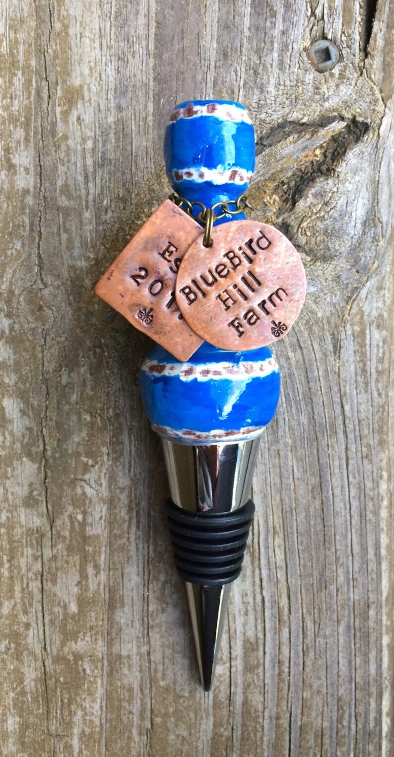 Personalized Custom Wine Stopper.handstamped Message.wine Etsy