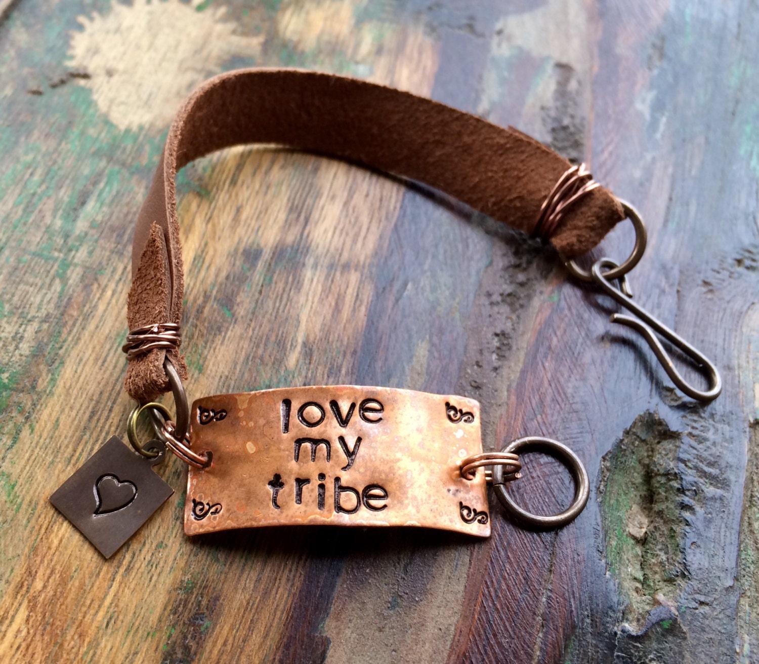 Family Charm Bracelet. Love My Tribe. Love My Clan. Gift for Etsy