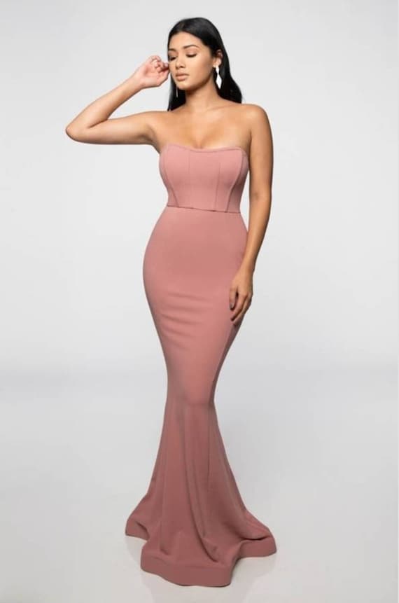 mauve mermaid dress