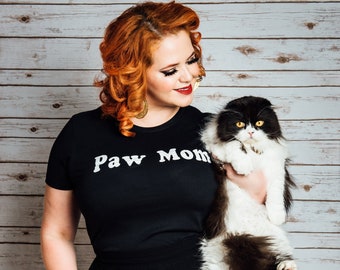 Paw Mom - women's tee shirt - Fur mama shirt - dog mom gift