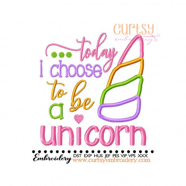 Unicorn Embroidery Design, Unicorn Saying Machine Embroidery, Unicorn Applique