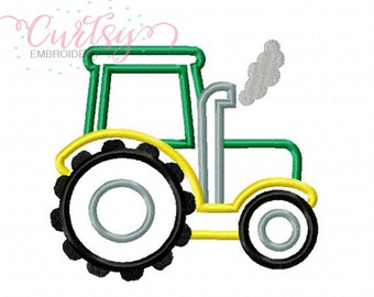 Tractor Applique Design / Tractor Embroidery Design / Tractor Applique / Farm Embroidery / Tractor Birthday Applique / Boy Applique Designs