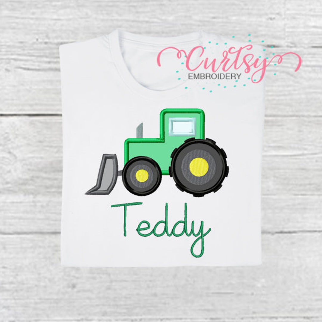 Bulldozer Applique Design / Bulldozer Embroidery Design / Construction