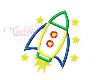 6x10 Instant Download Rocket 5x5 4x4 8x8 Boy Applique Astronaut Applique Zigzag Applique Design 5x7 Space Applique