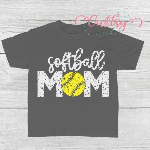 Softball Mom SVG, Softball Shirt svg, Grunge Softball Mom svg, Softball Mom für Sublimation, geschnittene Datei für Cricut