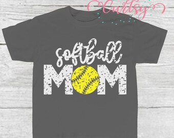Softball Mom Svg, Softball Shirt svg, Grunge Softball Mom Svg, Softball Mom for sublimation, Cut File For Cricut, Distressed Softball Mom