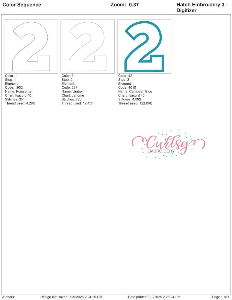 Diseño de dos apliques / Diseño de bordado para segundo cumpleaños / Diseño de bordado para segundo cumpleaños / 2 apliques / Dos apliques / Patrón para segundo cumpleaños imagen 3