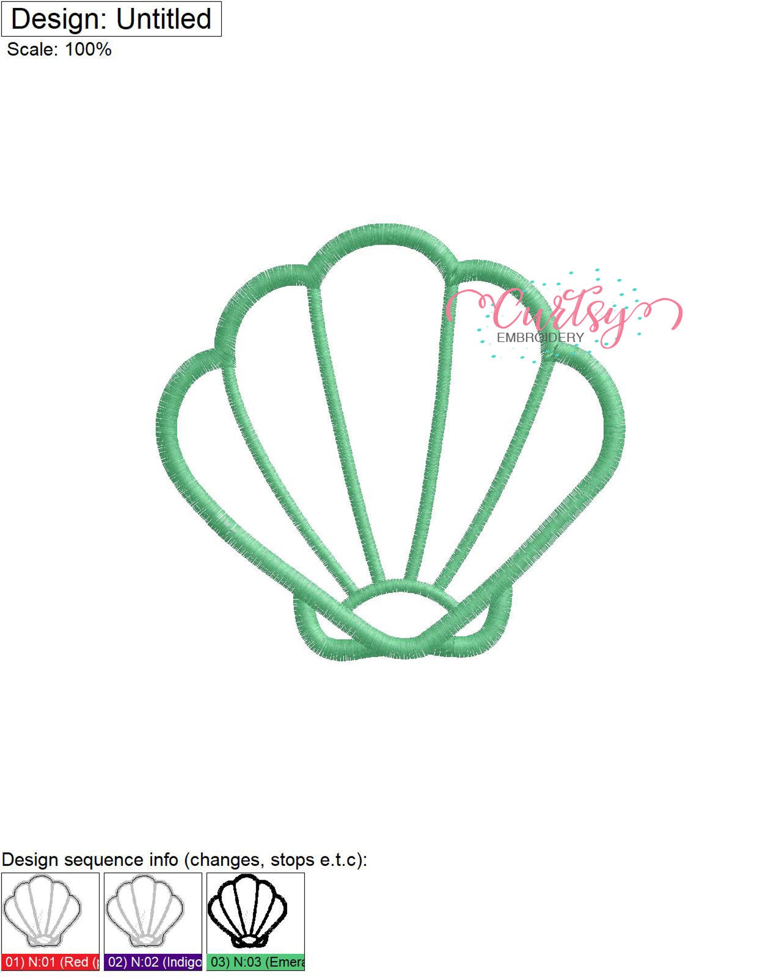 Sea Shell Applique Design / Seasheall Applique / Seashell - Etsy