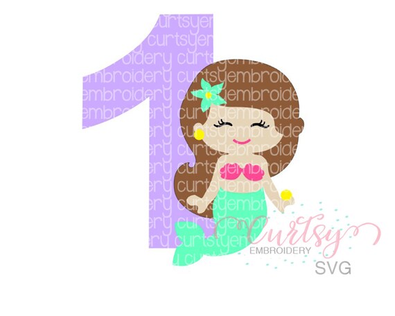 Download Birthday Mermaid SVG / 1st Birthday svg / Mermaid Girl svg ...