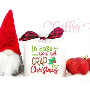 Natale toilette Carta Ricamo Design / Carta igienica Ricamo Design / Natale Ricamo Design / In caso di crap per Natale