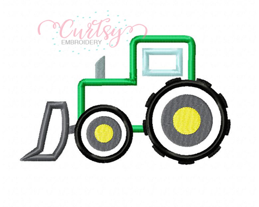 Bulldozer Applique Design / Bulldozer Embroidery Design / Etsy