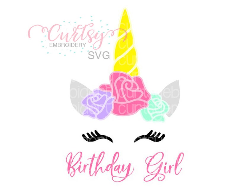 Download Birthday Unicorn SVG / Unicorn With Rose svg / Unicorn ...