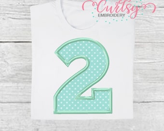 Two Applique Design / Second Birthday Embroidery Design / 2nd Birthday Embroidery Design / 2 Applique / Two Applique / 2nd Birthday Pattern