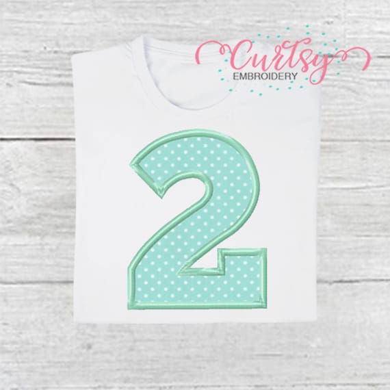 Two Applique Design / Second Birthday Embroidery Design / 2nd Birthday Embroidery Design / 2 Applique / Two Applique / 2nd Birthday Pattern