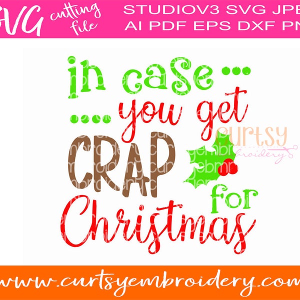 Toilet Paper in Case You Get Crap for Christmas Svg - Etsy Canada
