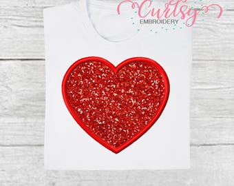 Heart Appliqué Embroidery Design | Heart Applique Pattern | Machine Embroidery File | Instant Digital Download | Applique Heart Design