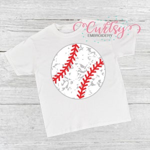 Beunruhigter Baseball Ball SVG, Baseball Ball SVG, Grunge Baseball SVG, schlicht Baseball Cricut & Silhouette, Baseball Shirt SVG Png
