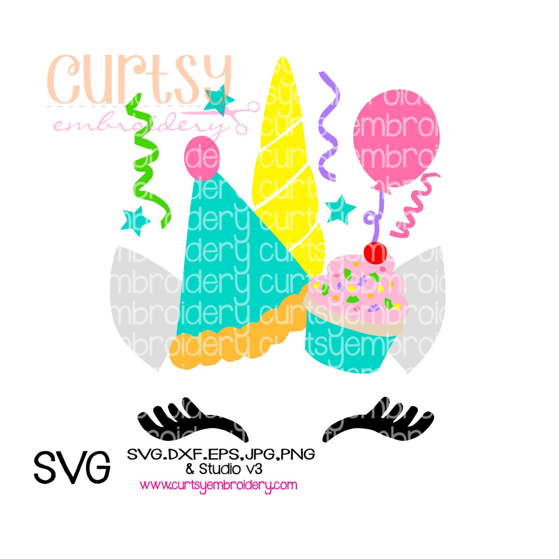 Download Unicorn Birthday svg Birthday svg cut file Party svg cut | Etsy