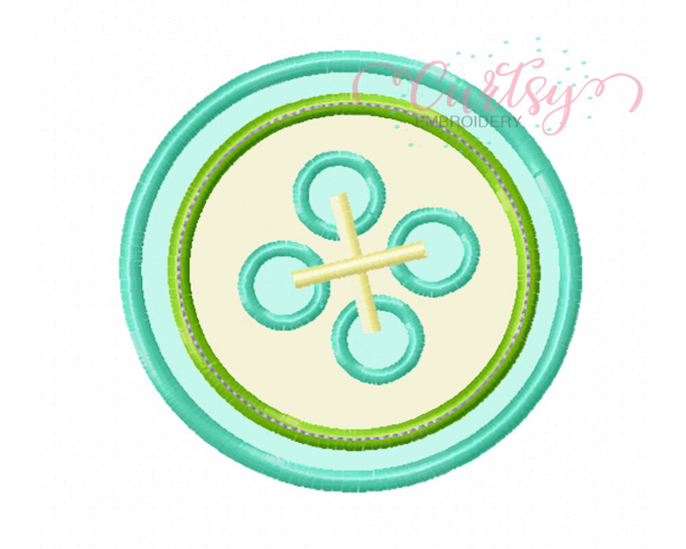 Button Applique Embroidery Design / Button Machine Embroidery Design ...