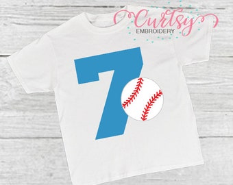 7th Birthday Baseball SVG / Baseball svgs / Sports svg / Birthday svg / Seventh Birthday SVG / svg Cutting File / Cricut Files