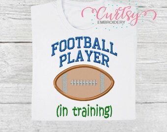 Football Player In Training Embroidery Design / Football Embroidery Applique Design /Football Applique Design / Football Embroidery for Boys