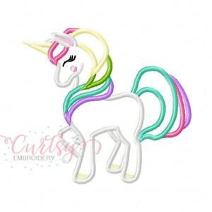 Unicorn Applique Design / Unicorn Embroidery Design / Embroidery Designs for Girls / Rainbow Unicorn Applique / Applique Unicorn Design