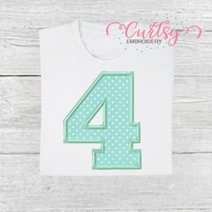 Four Applique Design / Four Birthday Embroidery Design / 4th Birthday Embroidery Design / 4 Applique / Four Applique / 4th Birthday