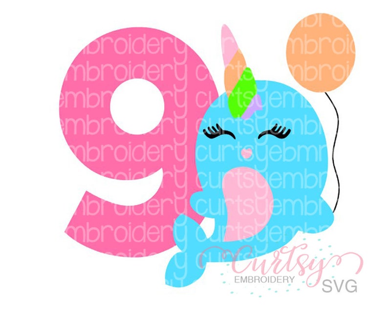 Download Narwhal svg/Birthday Narwhal svg/Narwhal design file/Cute ...