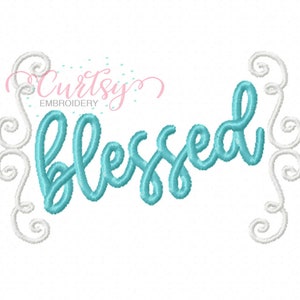 Blessed Embroidery Design / Script Blessed Embroidery File / Fall Embroidery / Thanksgiving Embroidery / Script Thanksgiving Embroidery
