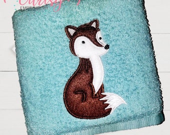 Woodland Fox Applique Design / Fox Embroidery Design / Woodland Animals Applique Design / Baby Fox Embroidery / Woodland Applique for Kids