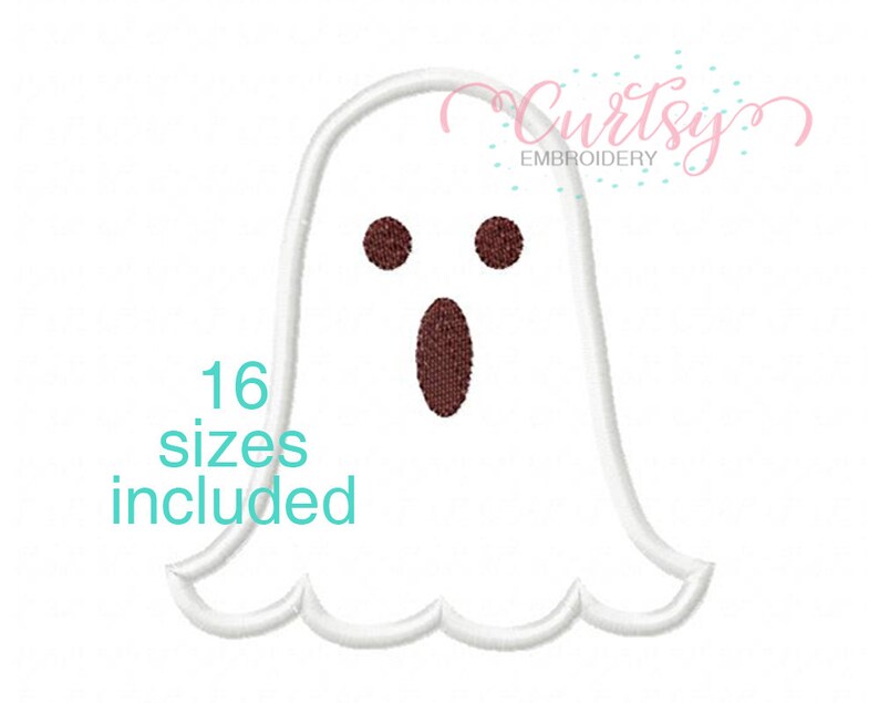 Ghost Applique Design / Ghost Embroidery / Halloween Applique Etsy