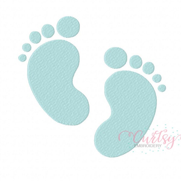 Baby Footprints Embroidery Design / Baby Feet Machine Embroidery Design / Embroidery Designs for Baby / Newborn Embroidery Design